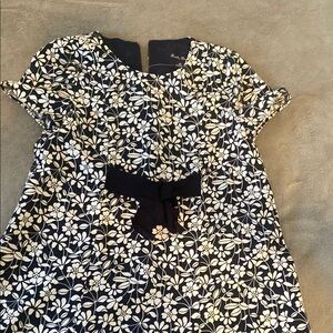 Floral Black and White Kids Dress
